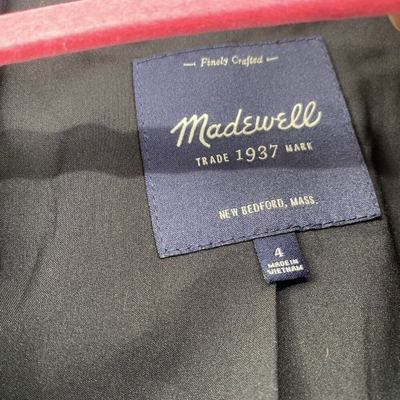 Madewell Size 4 Black Longline Collarless Venice Blazer SEE DESCRIPTION - Picture 5 of 10